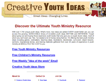 Tablet Screenshot of creativeyouthideas.com